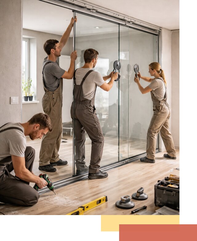 Изготовление стеклянных перегородок на заказ в Таганроге