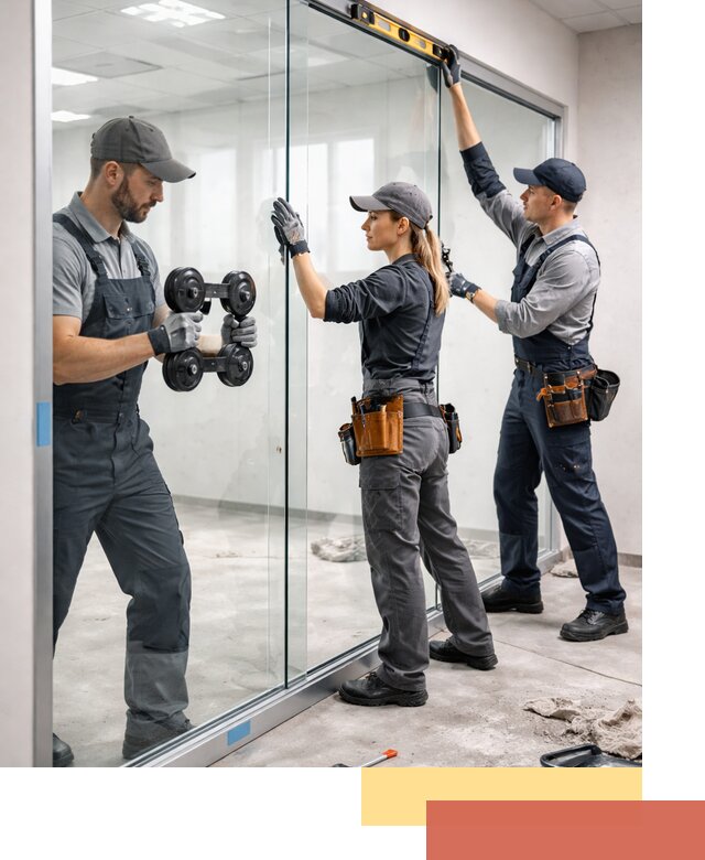 Профессиональный монтаж стеклянных перегородок в Таганроге