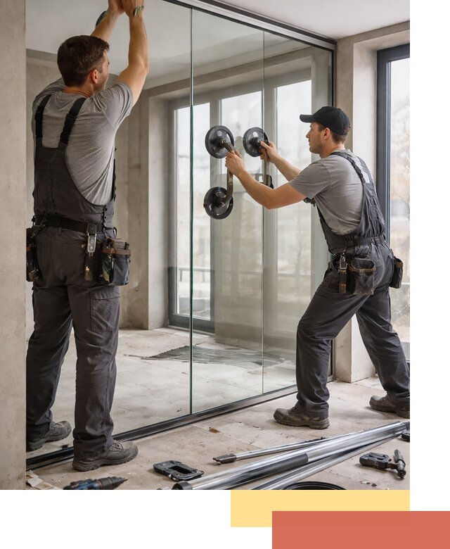 Цельностеклянные перегородки под ключ в Таганроге