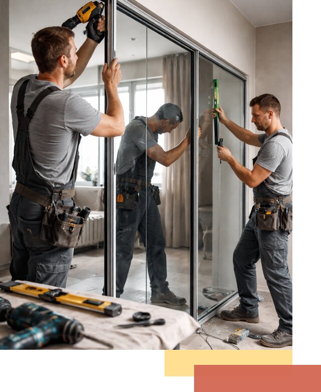 Каркасные стеклянные перегородки под ключ в Таганроге