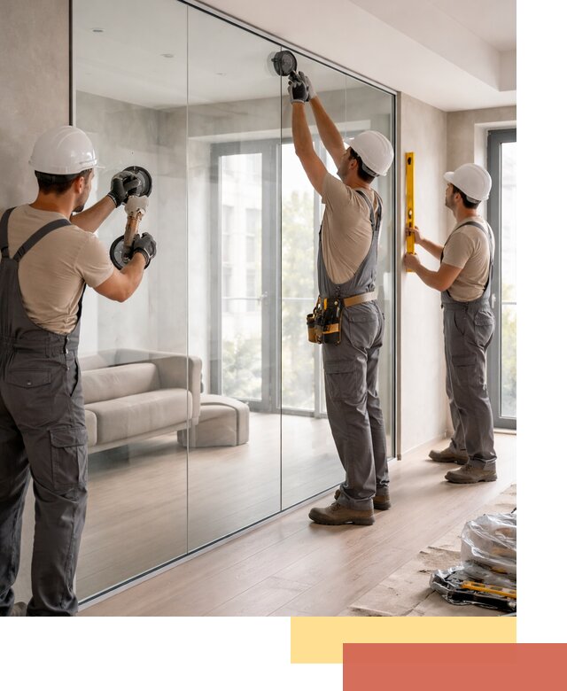 Перегородки из закаленного стекла в Таганроге для офисов и квартир