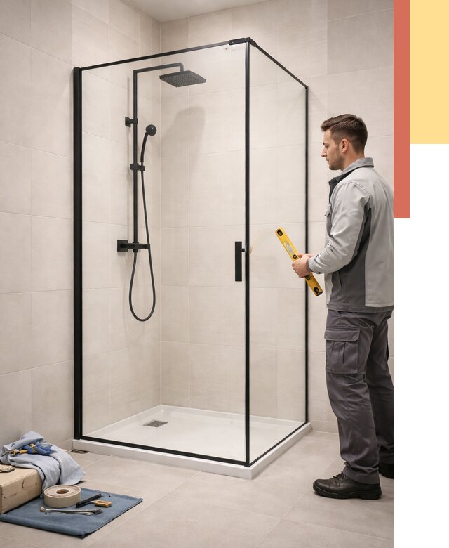 Стеклянные перегородки для душа в Таганроге от 12726 руб. | Монтаж под ключ — ОТДЕЛОЧНИК-Тгн