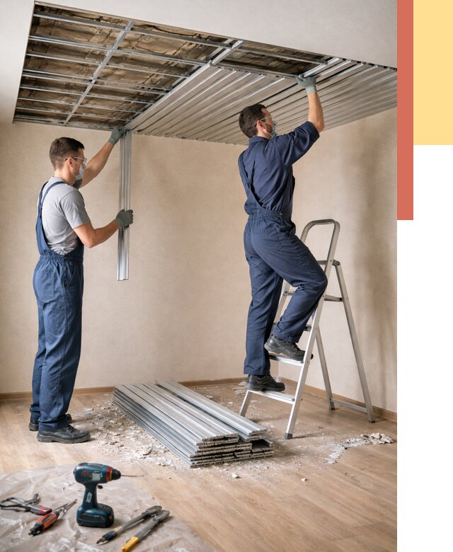 Демонтаж реечного потолка в Таганроге от 4581 руб. быстро и недорого | ОТДЕЛОЧНИК-Тгн