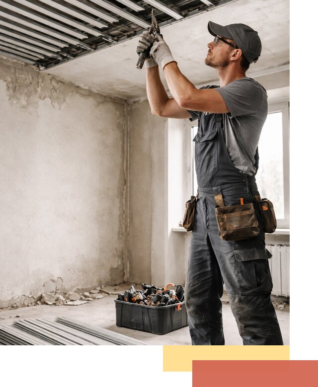 Демонтаж реечного потолка в Таганроге быстро и аккуратно