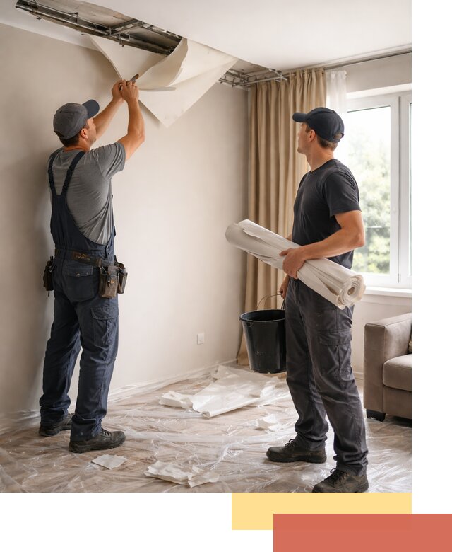 Демонтаж натяжного потолка в Таганроге быстро и аккуратно