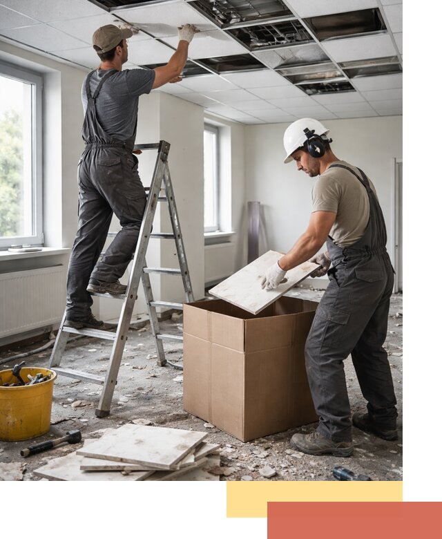 Демонтаж потолочной плитки в Таганроге быстро и аккуратно