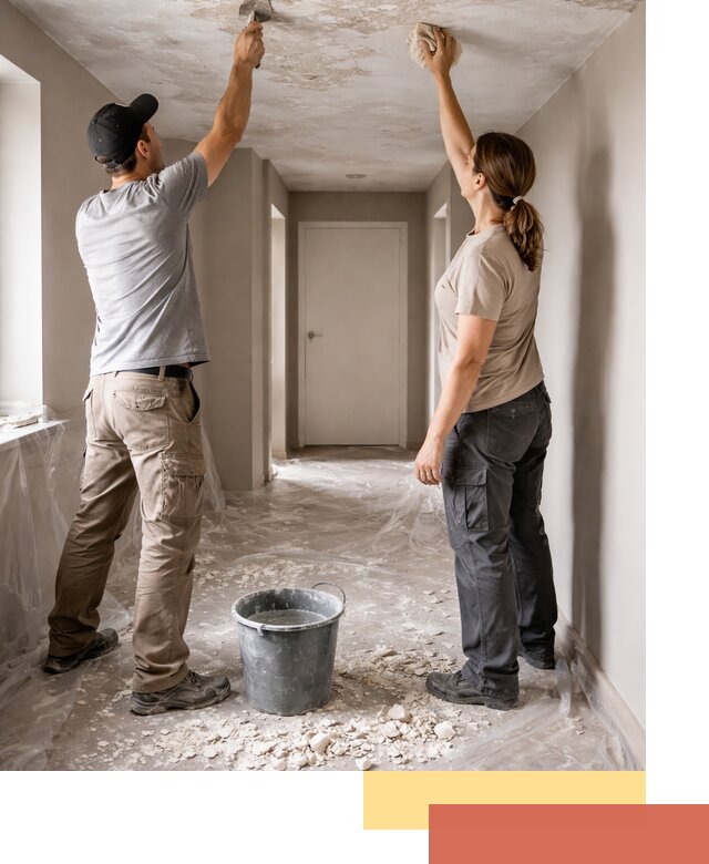 Удаление побелки с потолка в Таганроге — быстро и аккуратно