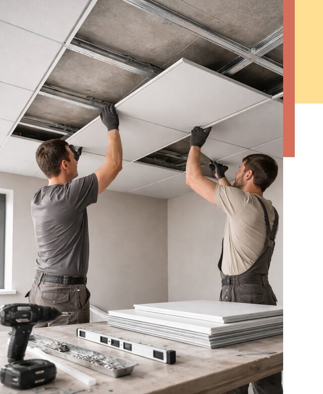 Монтаж кассетного потолка в Таганроге от 4581 руб/м2 — установка и сборка | ОТДЕЛОЧНИК-Тгн