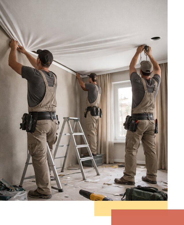 Монтаж матового натяжного потолка в Таганроге качественно и быстро