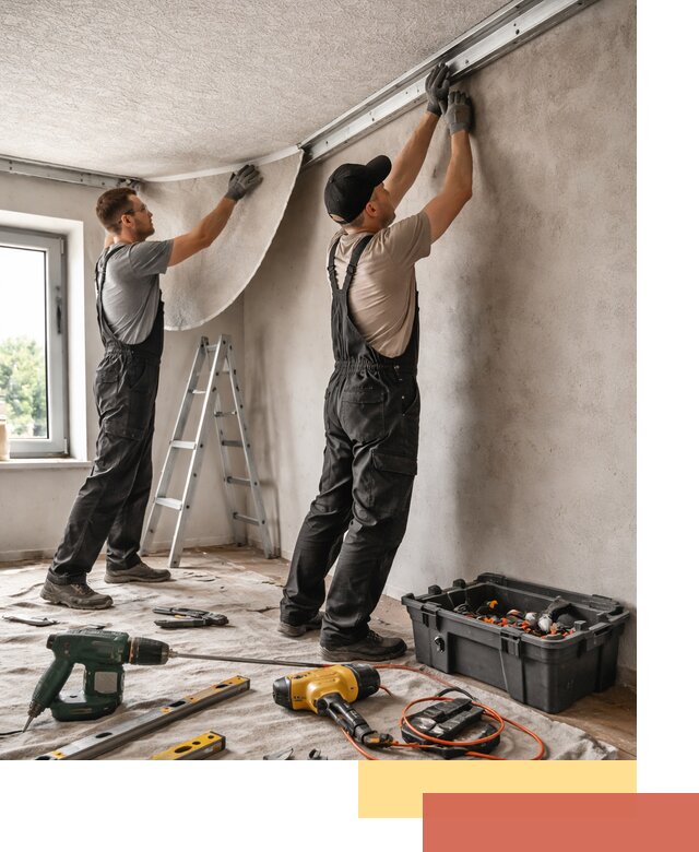 Монтаж фактурного натяжного потолка в Таганроге качественно и быстро