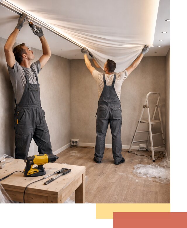 Монтаж натяжного потолка с подсветкой в Таганроге цена и сроки