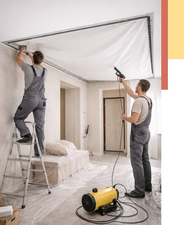 Монтаж натяжного потолка в прихожей в Таганроге от 2698 руб. под ключ | ОТДЕЛОЧНИК-Тгн