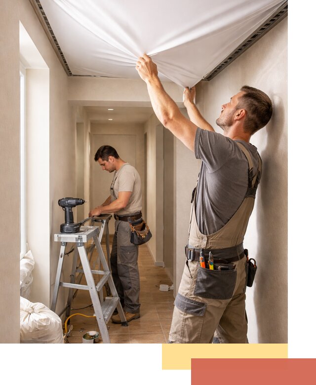 Монтаж натяжного потолка в прихожей в Таганроге