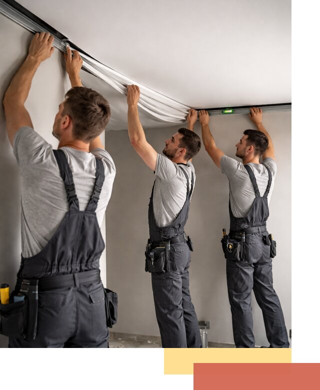 Теневые натяжные потолки в Таганроге: монтаж и отделка быстро и качественно