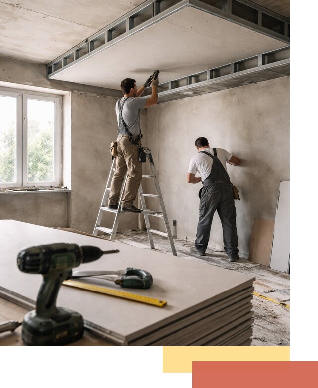 Двухуровневый потолок из гипсокартона в Таганроге