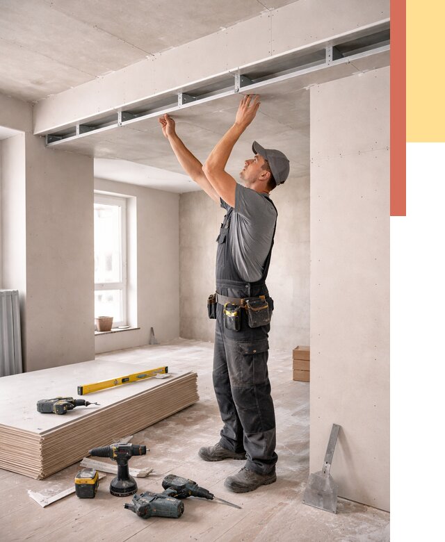 Потолок из гипсокартона с нишей в Таганроге от 1273 руб. под ключ | ОТДЕЛОЧНИК-Тгн