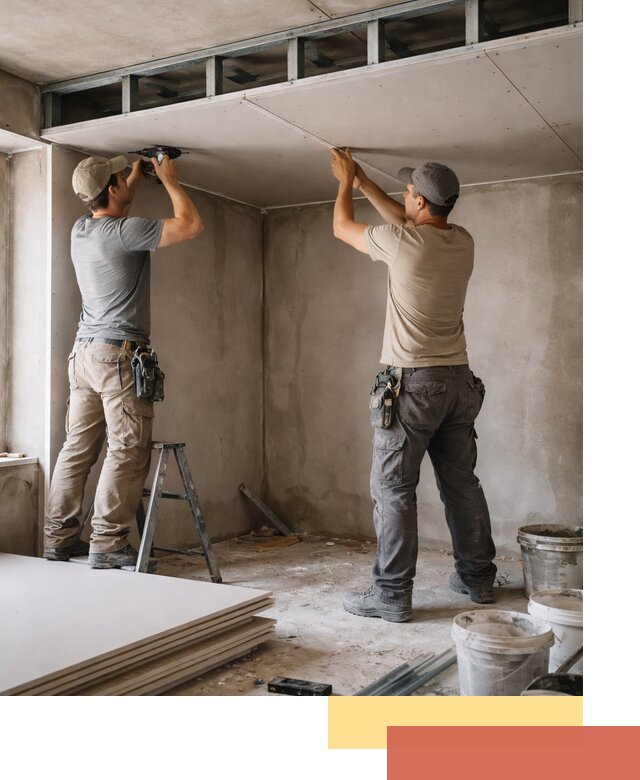 Короб из гипсокартона на потолке под ключ в Таганроге