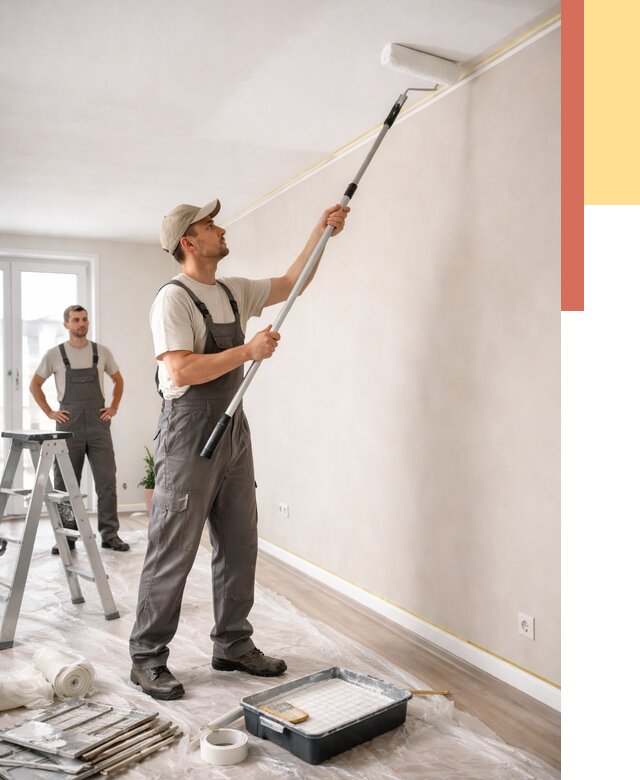 Покраска потолка из гипсокартона в Таганроге от 4581 руб./м2 — услуги под ключ | ОТДЕЛОЧНИК-Тгн