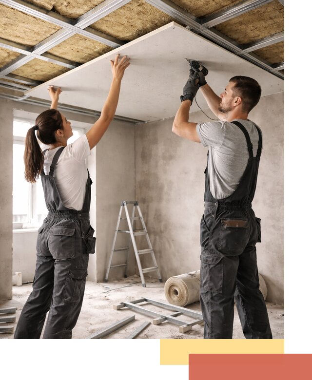 Звукоизоляция потолка из ГКЛ в Таганроге профессионально и надежно