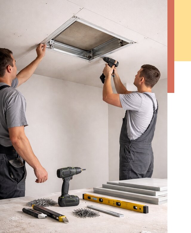 Установка люка в потолок ГКЛ в Таганроге от 2545 руб. под ключ | ОТДЕЛОЧНИК-Тгн