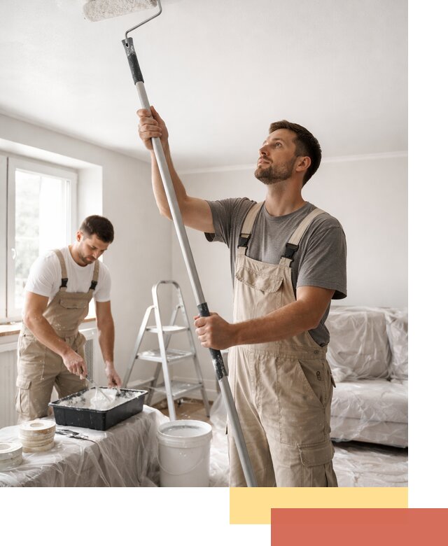 Покраска потолка водоэмульсионной краской в Таганроге