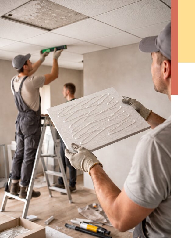 Монтаж потолочной плитки в Таганроге от 4581 руб. — быстро и недорого | ОТДЕЛОЧНИК-Тгн