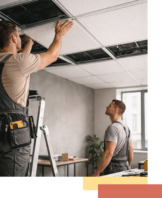 Монтаж потолочной плитки в Таганроге качественно и в срок