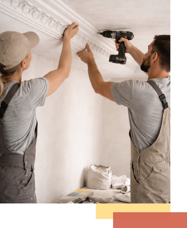 Профессиональный монтаж лепнины на потолок в Таганроге